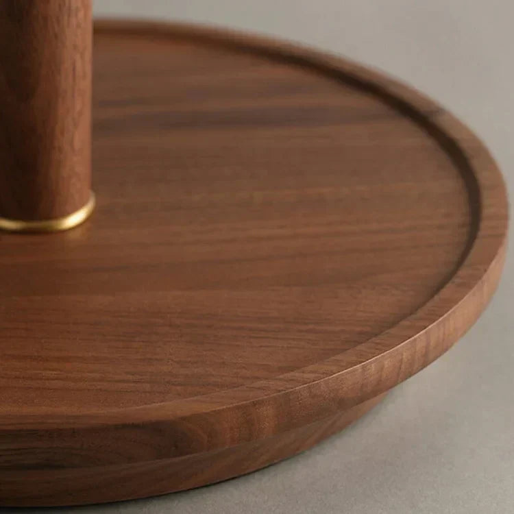 Brehn | Elegante Vintage Holz Woodly Tischlampe - Tischlampe mit plissierten Design