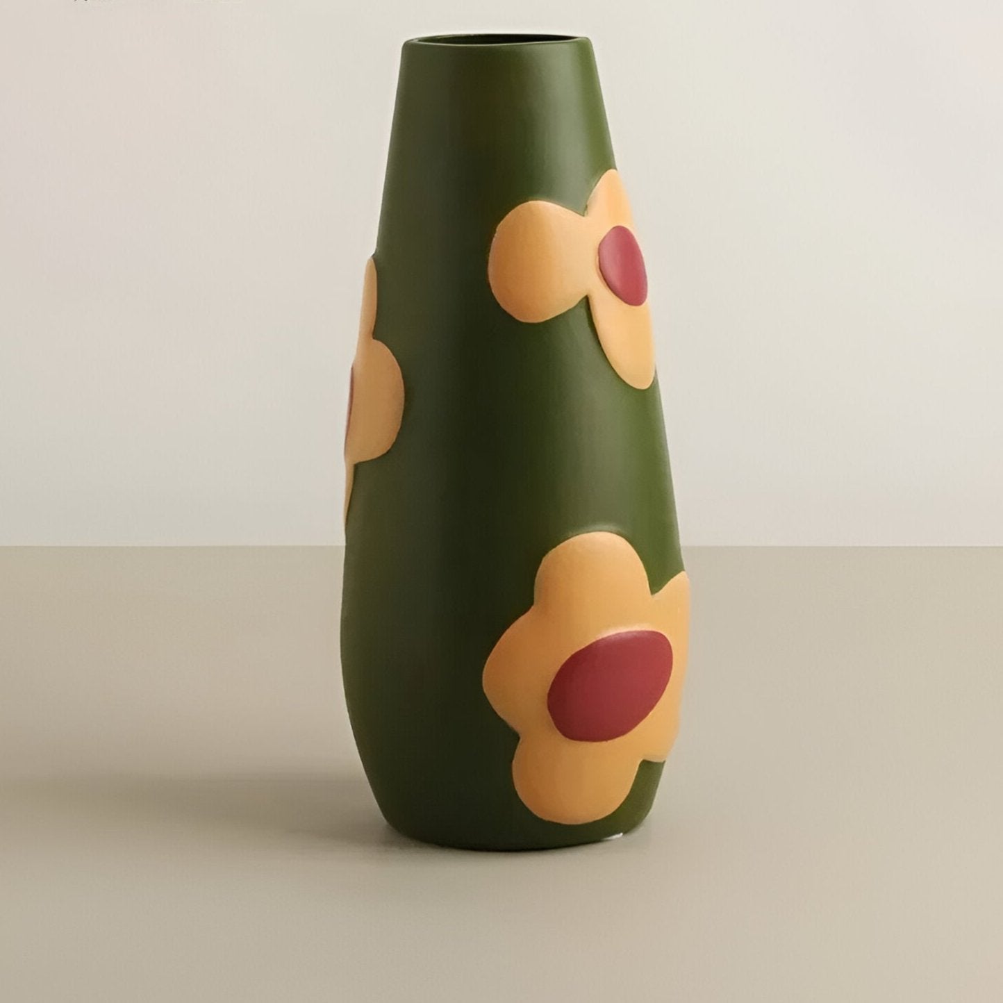 Gemalter floraler Keramikvase für Wohnkultur und Blumen | Brehn