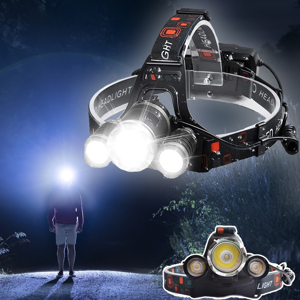 Professionelle LED-Stirnlampe (5000 Lumen) - Multifunktional und Wiederaufladbar | Brehn