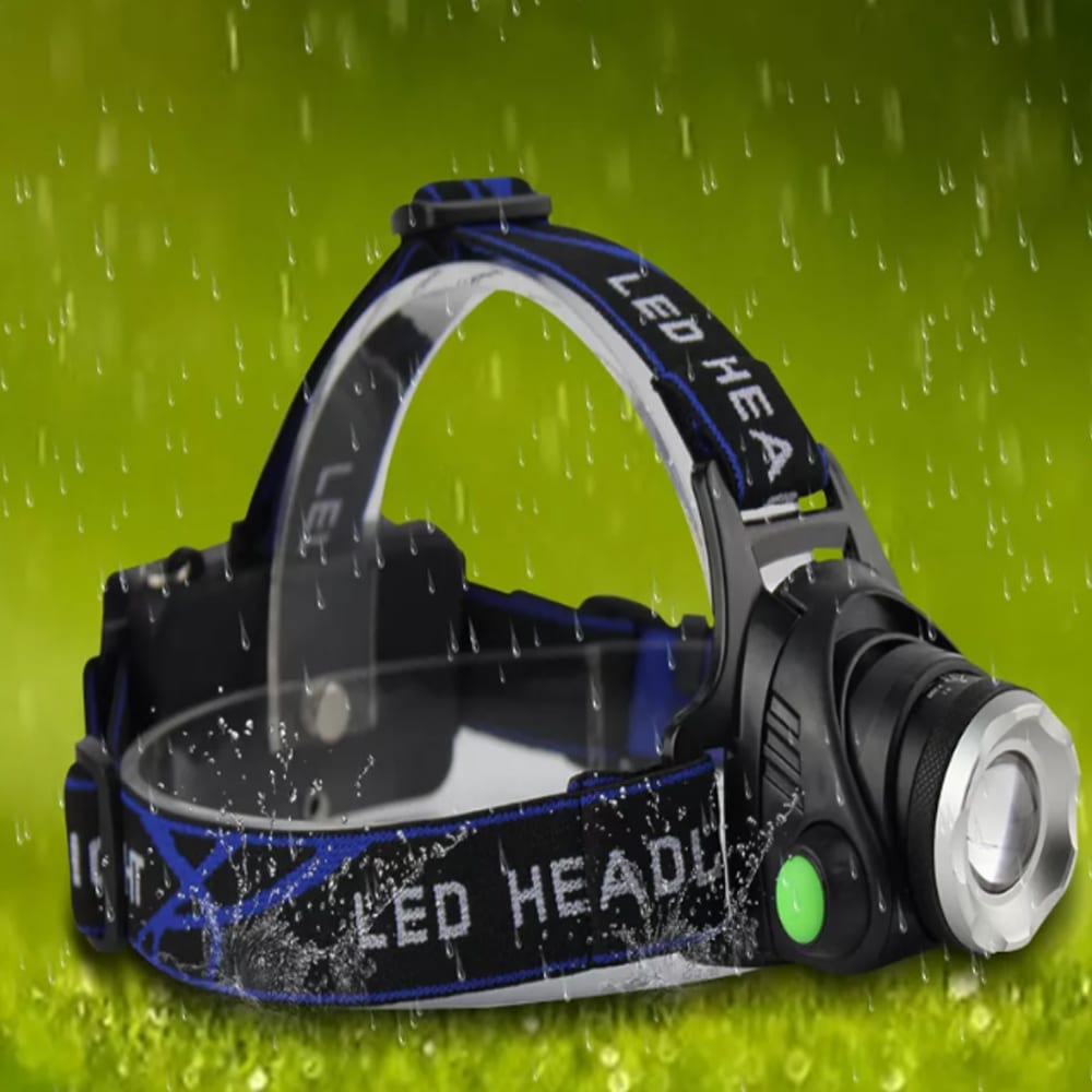 Stirnlampe 1800 Lumen mit einstellbarem Fokus und Zoom | Brehn