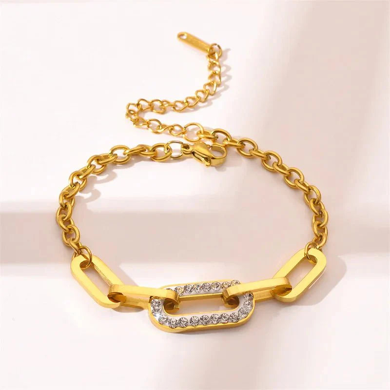 Brehn | Paperclip-Diamant-accentuierte Armband