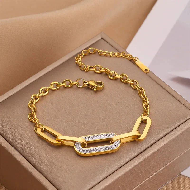 Brehn | Paperclip-Diamant-accentuierte Armband