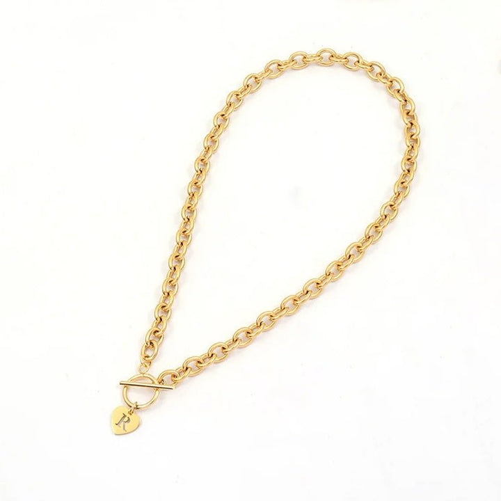 Brehn | Büroklammer Herz Buchstaben Anfang Choker Halskette