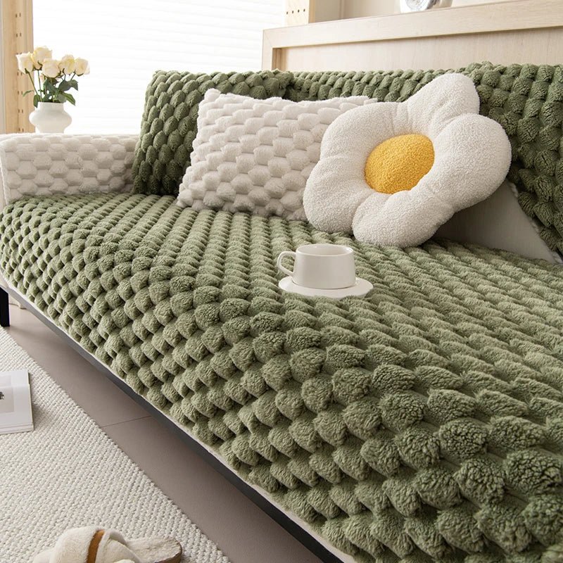 Pastellfarbe Verdickte Plüsch Sofa Decke für Gemütlichen Komfort | Brehn