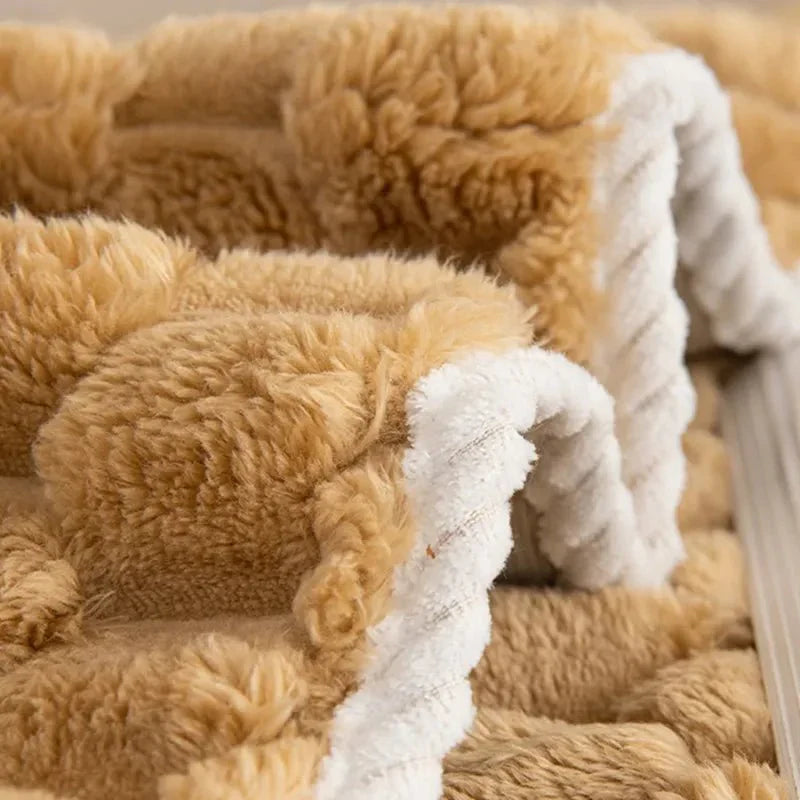 Pastellfarbe Verdickte Plüsch Sofa Decke für Gemütlichen Komfort | Brehn