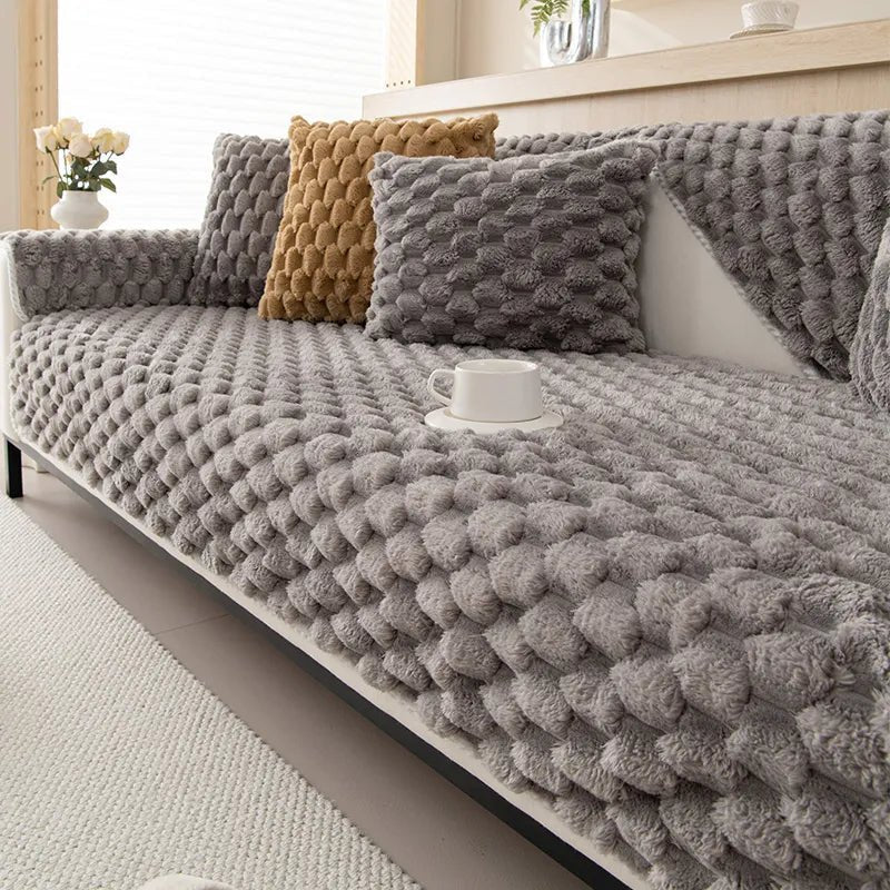 Pastellfarbe Verdickte Plüsch Sofa Decke für Gemütlichen Komfort | Brehn