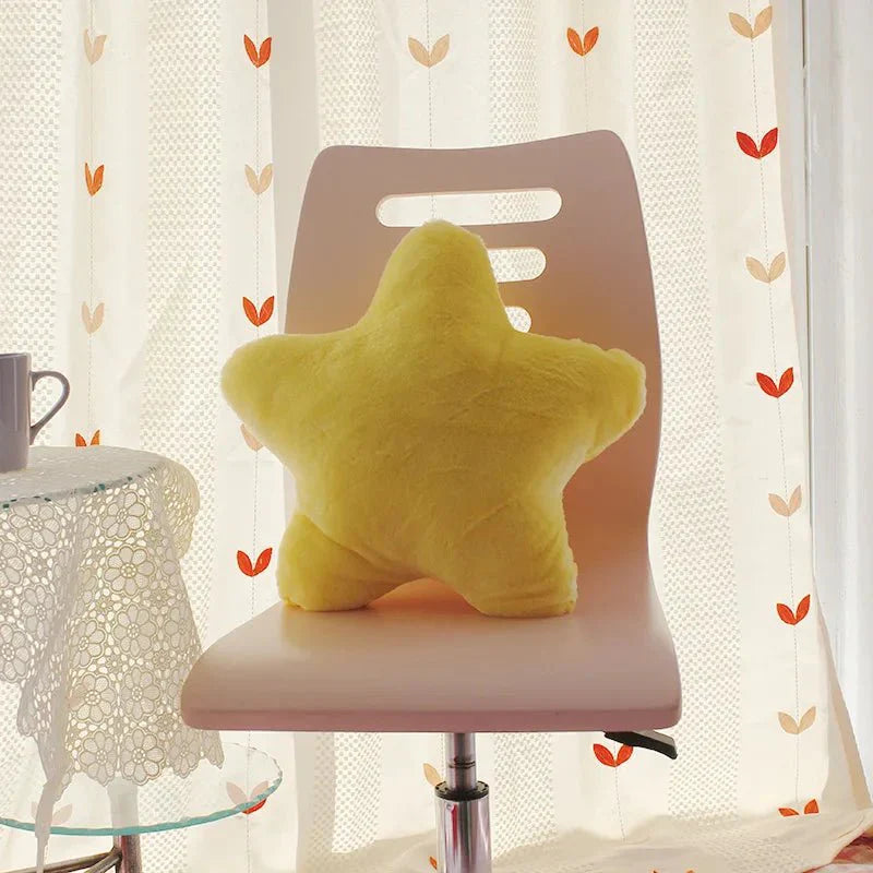 Pastellfarbener Sternform Weichkissen 40x40cm Polyester | Brehn