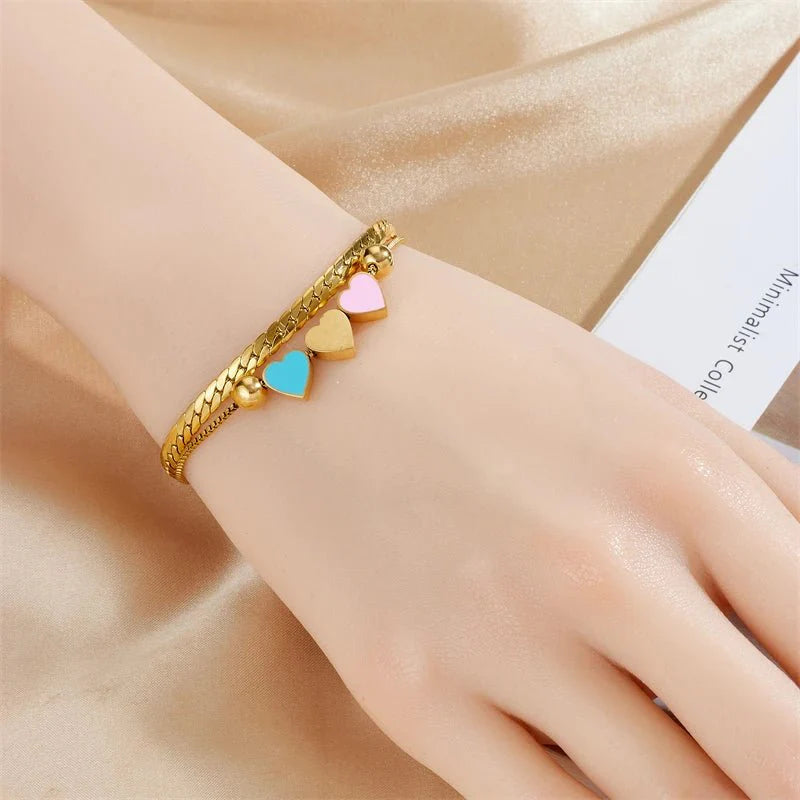 Brehn | Pastell Für Immer Liebe Herz Halskette und Armband