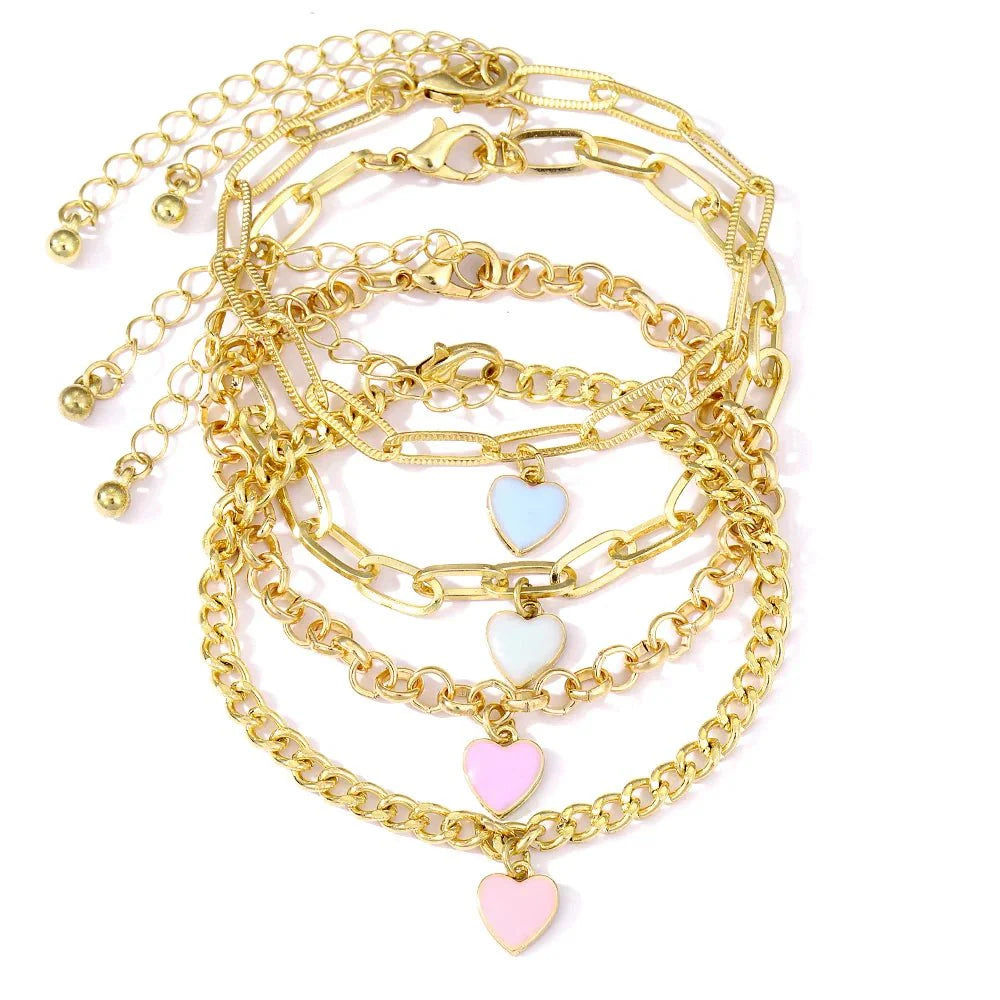Brehn | Pastell Herz Armband Stapel