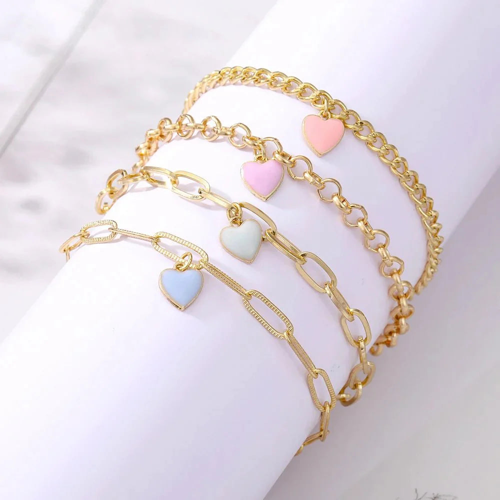 Brehn | Pastell Herz Armband Stapel