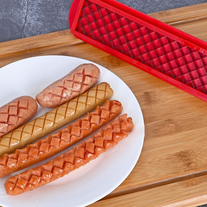 Hot-Dog-Schneider – Kreuzschlitze für gleichmäßiges Garen