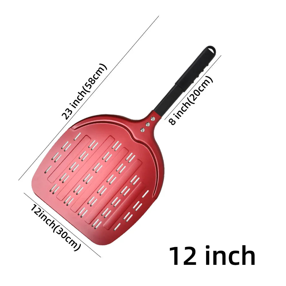 Perforierte Schaufel Paddle Pizzaofen Wenden Peel Hart eloxiertes Pizza Werkzeugg | Brehn