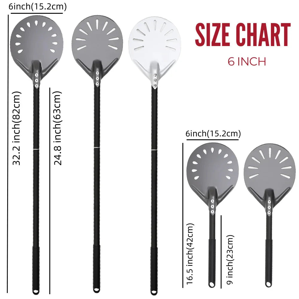 Perforierte Schaufel Paddle Pizzaofen Wenden Peel Hart eloxiertes Pizza Werkzeugg | Brehn