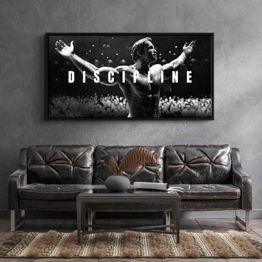 Motivierende Wandkunst mit dem Thema Disziplin
