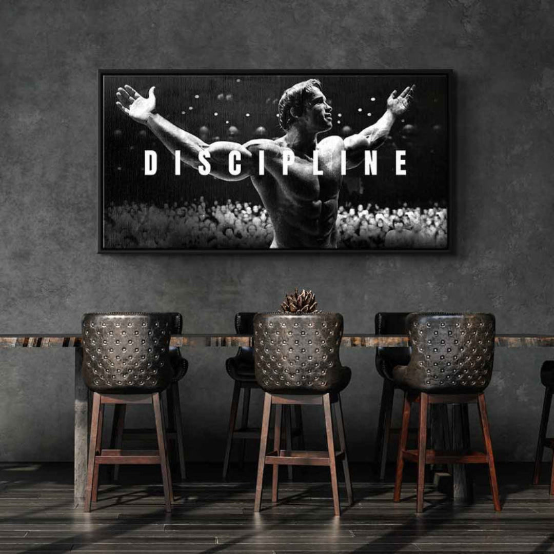 Motivierende Wandkunst mit dem Thema Disziplin