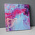 Abstraktes Fraktal Rosa Blau Lila Nr. 3 Druck auf Leinwand