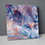 Abstraktes Fraktal Orange Blau Lila Nr. 2 Druck auf Leinwand