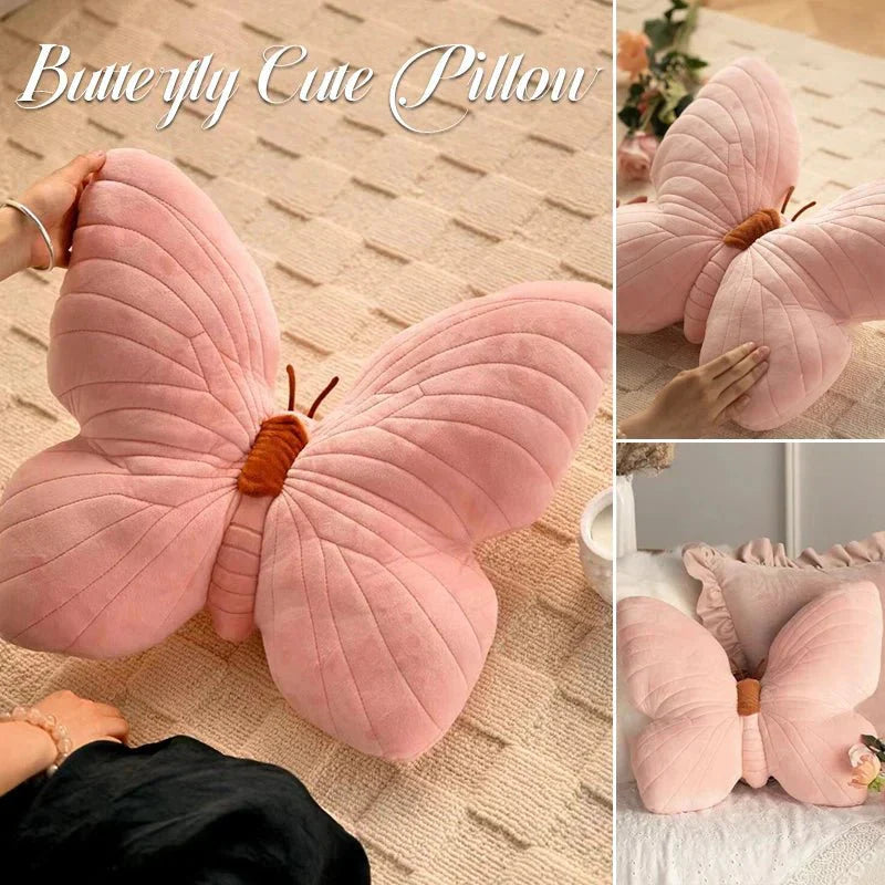 Pink Plüsch Schmetterlingskissenpolster für Sofa und Schlafzimmer | Brehn