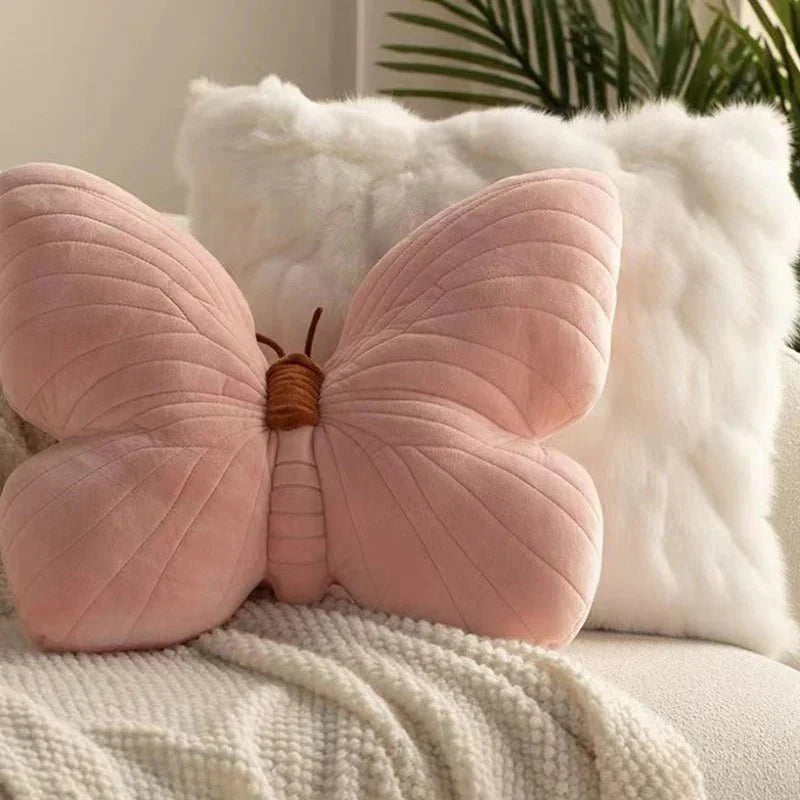 Pink Plüsch Schmetterlingskissenpolster für Sofa und Schlafzimmer | Brehn