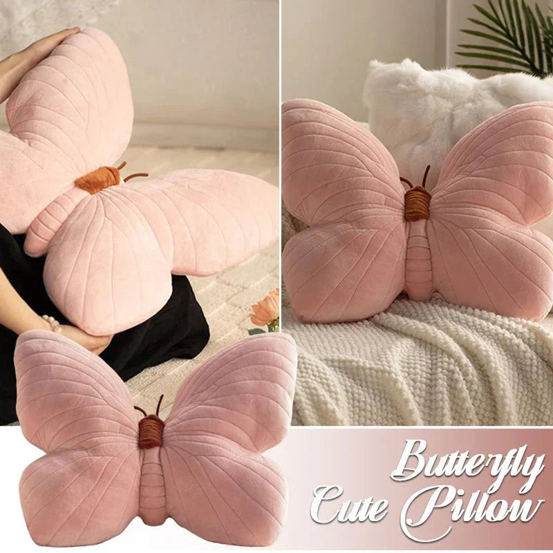Pink Plüsch Schmetterlingskissenpolster für Sofa und Schlafzimmer | Brehn