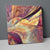 Abstraktes Fraktal Hellrosa Gelb Orange Nr. 6 Druck auf Leinwand