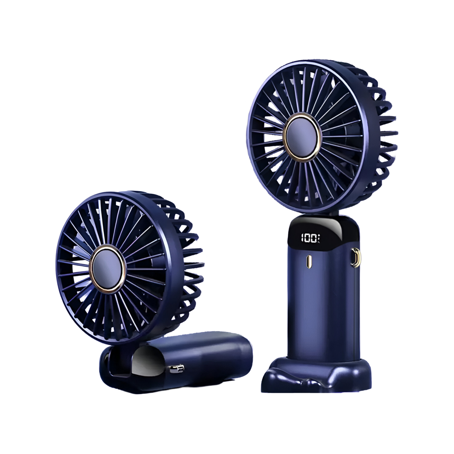 Wiederaufladbarer Handheld Mini Ventilator | 5-Geschwindigkeits, 90-Grad verstellbar & leise für Büro, Zuhause & Außenbereich | Brehn