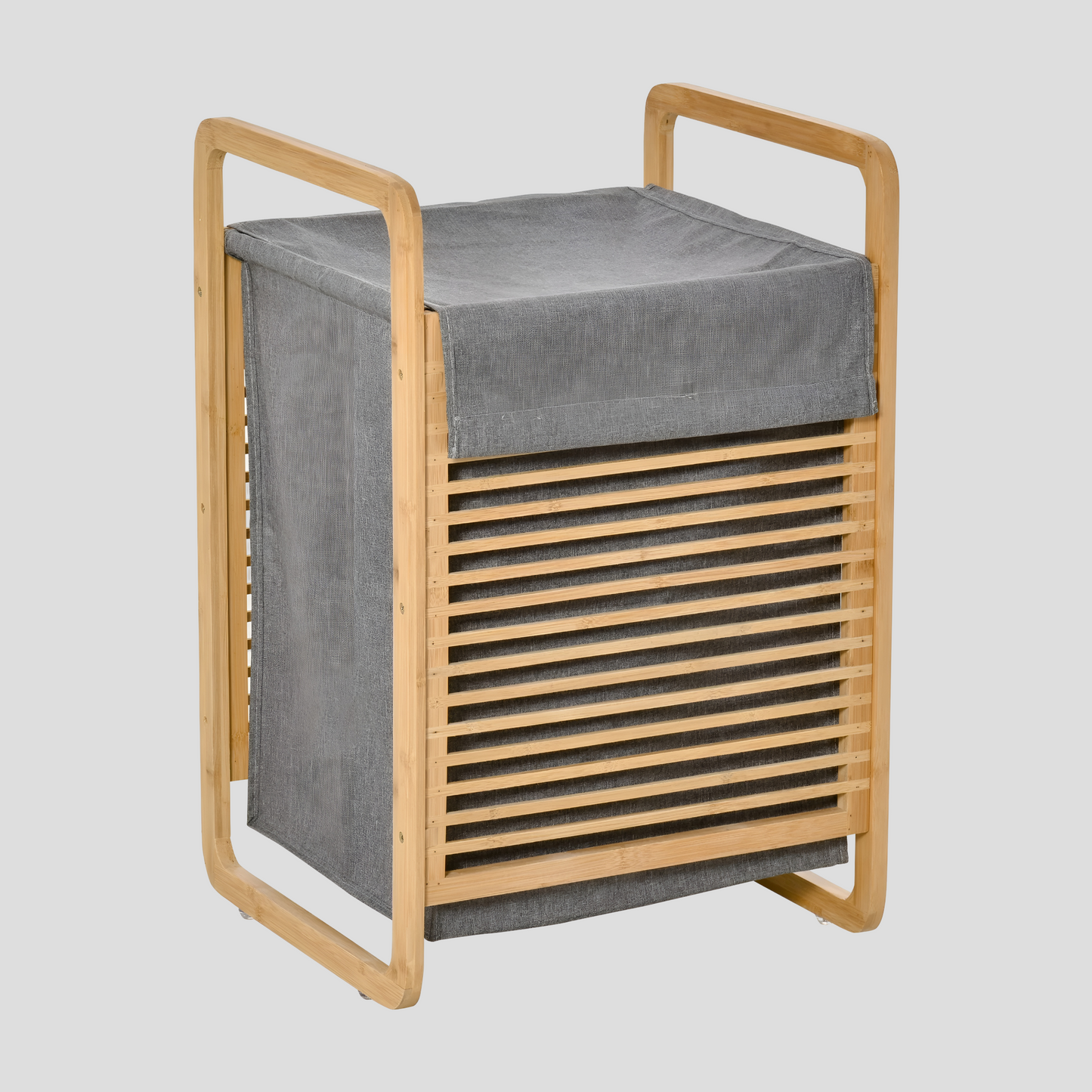 PureWeave Wäschekorb – PortaBrehne Wäschekorb aus Bambus mit Deckel
