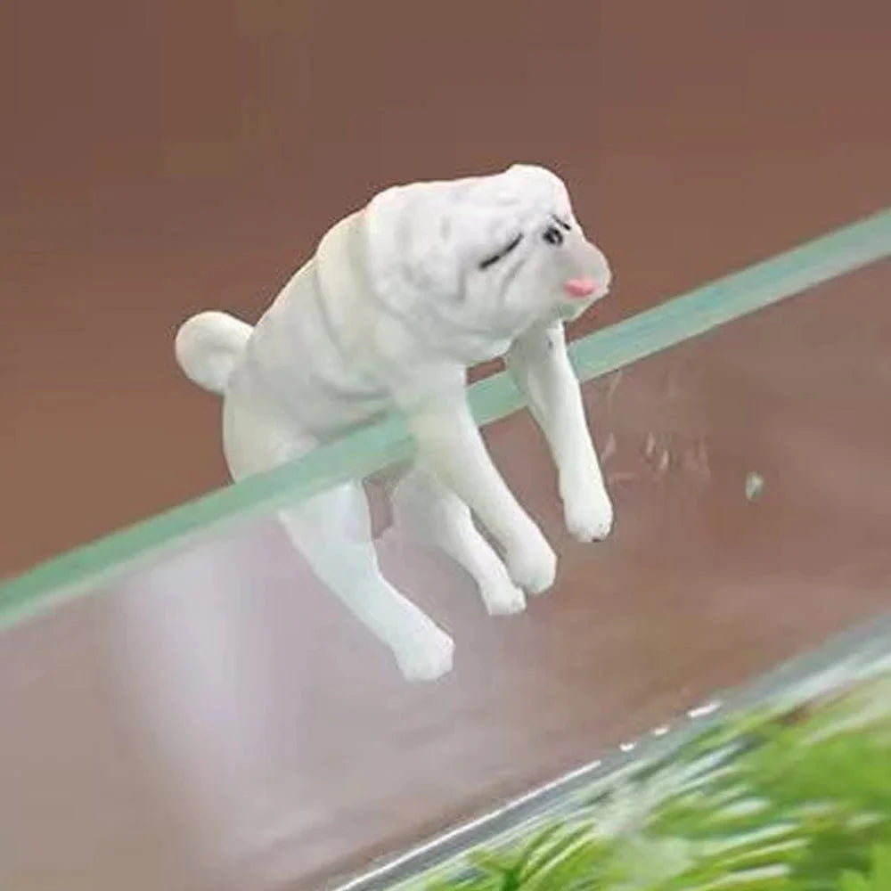 1-3Stk Mini Cartoon Hund Ornament Harz Figurine DIY Bastel Statue für Fischtank Fischschüssel Aquarium Zubehör Wohnkultur | Brehn
