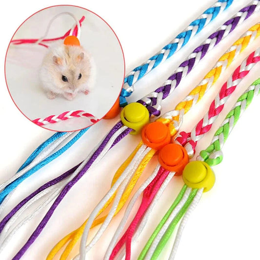 1,4m 2,0m Verstellbare Haustier Hamster Leine Geschirr Seil Gerbil Baumwollseil Geschirr Leine Halsband für Ratte Maus Hamster Haustier Käfig Leine | Brehn