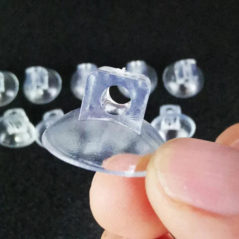 10 Stück schwarze Aquarien-Saugnapf-Luftschlauchhalter Sauger für Fischtankpumpe Sauerstoffluftschlauch Befestigungsclip-Zubehör für Aquarium | Brehn