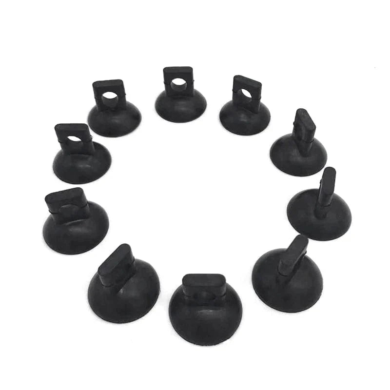 10 Stück schwarze Aquarien-Saugnapf-Luftschlauchhalter Sauger für Fischtankpumpe Sauerstoffluftschlauch Befestigungsclip-Zubehör für Aquarium | Brehn