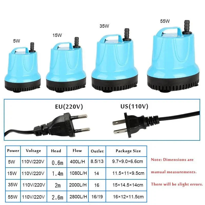 110v 220v Fischtank Tauchwasserpumpe Bodenansaugpumpe Bodenfilter Gülle für Fischtank, Teich, Aquarium, Brunnen | Brehn