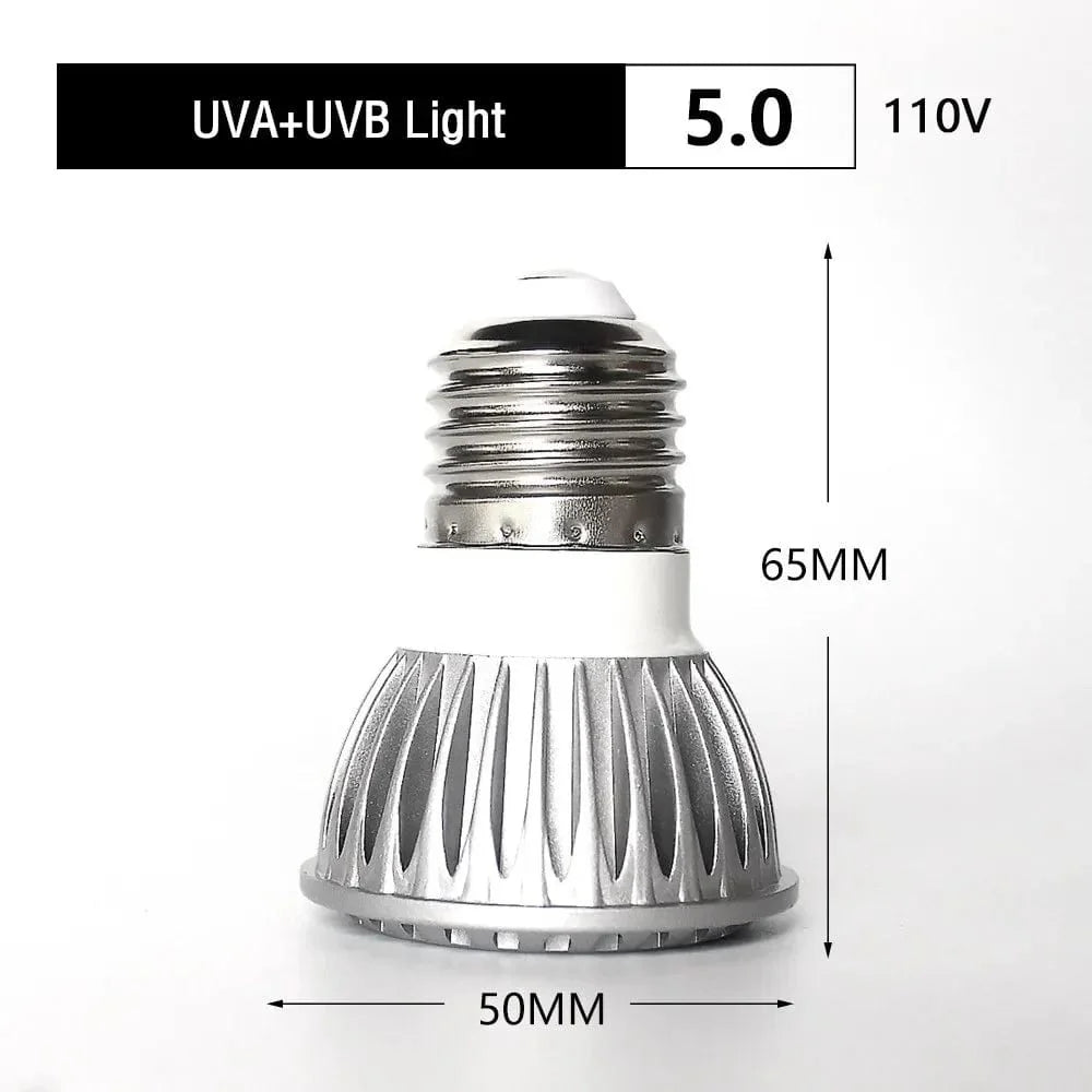 UVA + UVB LED Reptilienlicht Schildkröte Sonnenbadeplattform Vollspektrum Sonnenlampe Sonnenbaden Wärme lampe für Echsen Reptilien und Amphibien | Brehn