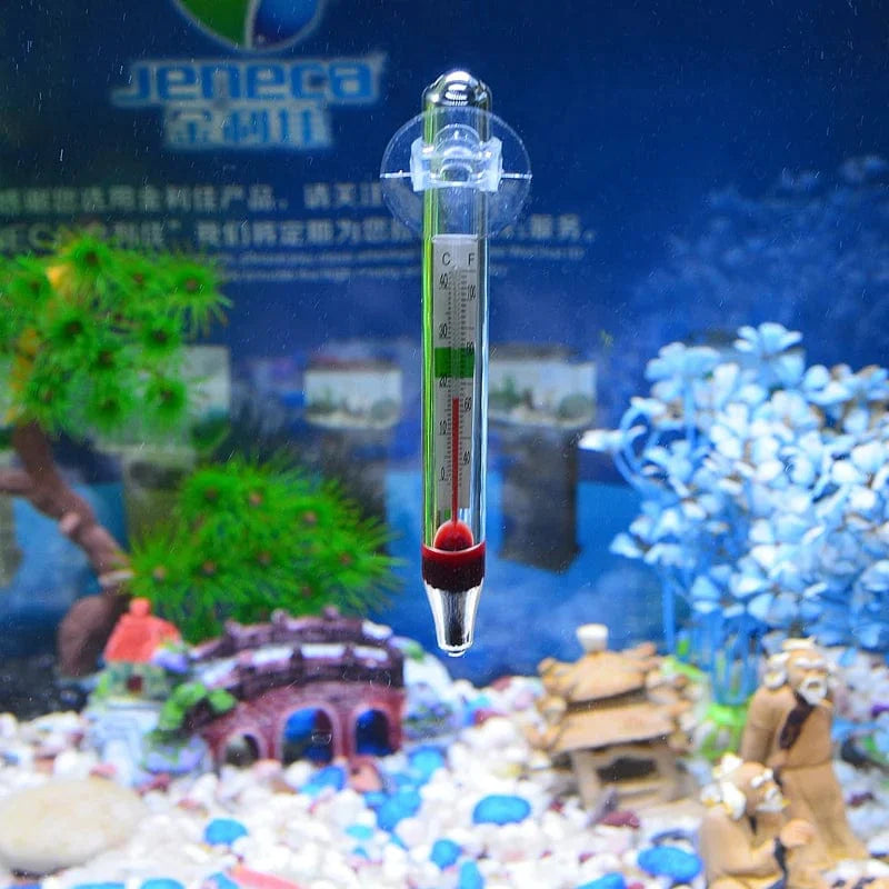 Schwebendes Aquarienthermometer Fischtank Glas Temperaturmesswerkzeug mit Saugnapf Fahrenheit Celsius Zubehör | Brehn