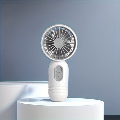 1PC Mini tragbarer Ventilator, USB wiederaufladbar, mit 3 Geschwindigkeiten - Handventilator für Männer und Frauen - Perfekt für Büro, Outdoor, Reisen und Camping | Brehn