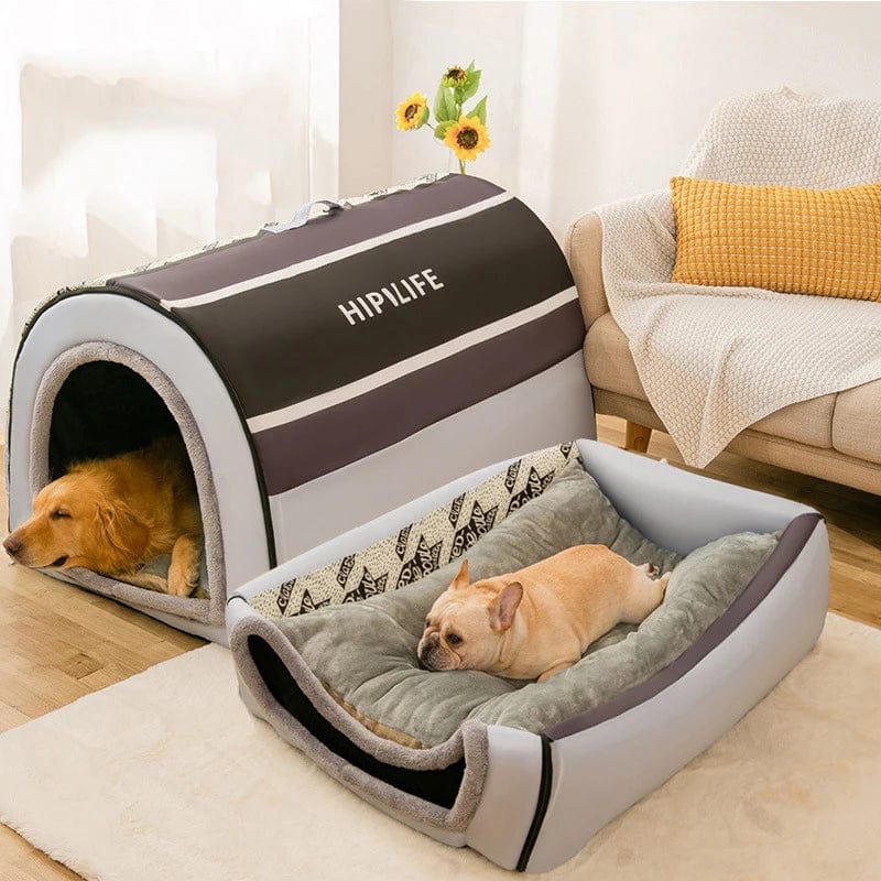 2022 Neue Winterwarme Faltbare Hundehütte Hundebett Haustierbedarf Kleine und Mittelgroße Hunde Warme Haustierbedarf Welpenhöhle Sofa | Brehn