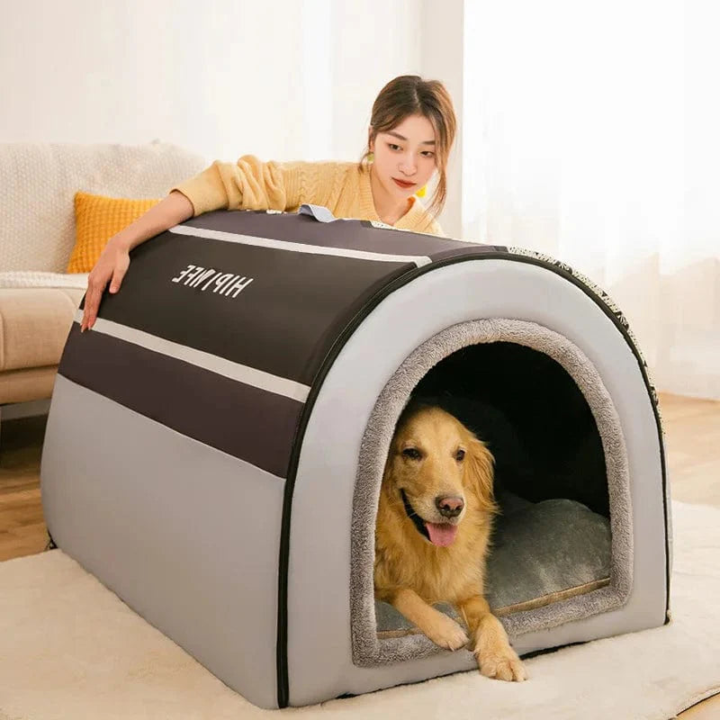 2022 Neue Winterwarme Faltbare Hundehütte Hundebett Haustierbedarf Kleine und Mittelgroße Hunde Warme Haustierbedarf Welpenhöhle Sofa | Brehn