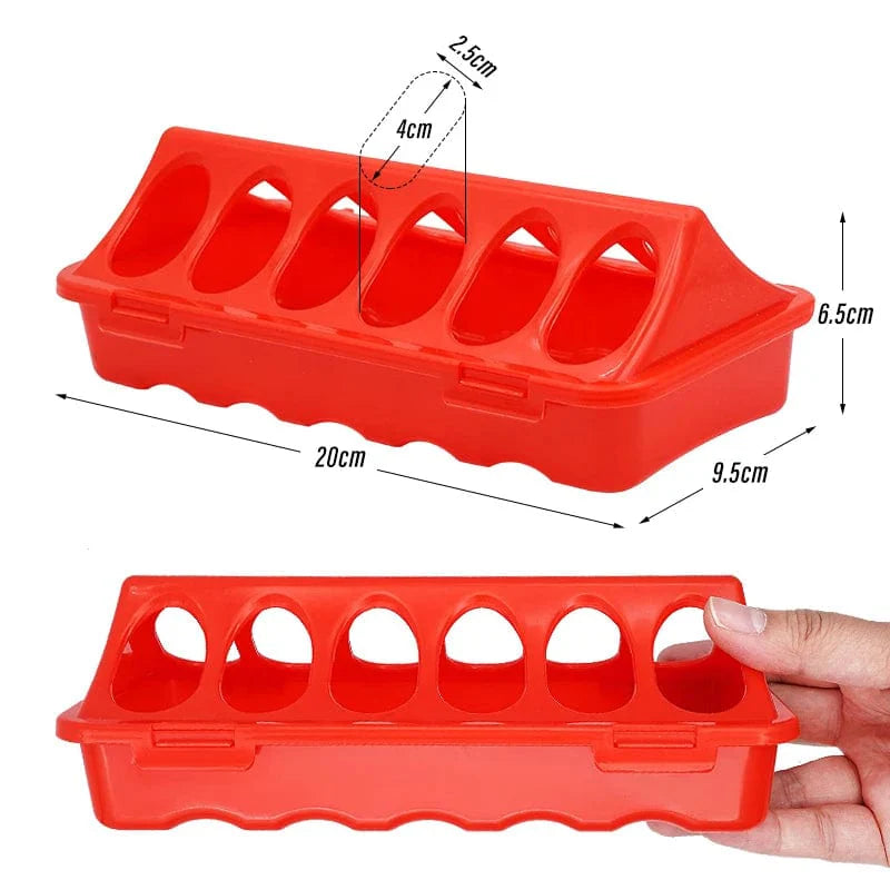 20/30cm Kunststoff Flip-Top Geflügel Vogel Futterspender Boden Hühnerfuttertrough Fasan Futtereimer Qualitätsküken | Brehn