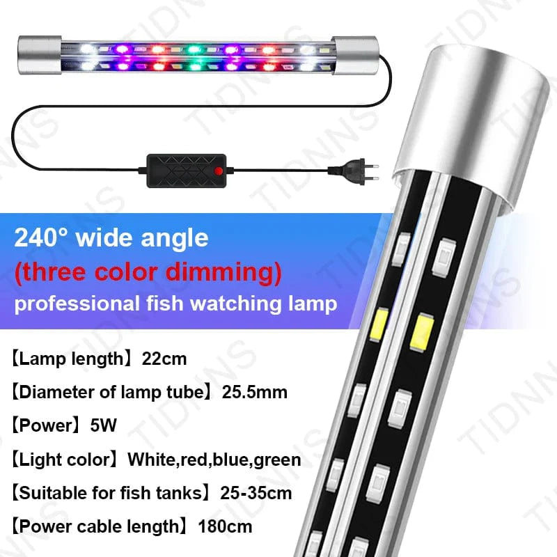 Aquarium Licht LED Weitwinkel Wasserdichte Fischtanklampe Unterwasser Helligkeit RGB Aquarium Dekor Lampe Pflanzenwachstum Lampe 22-57 | Brehn
