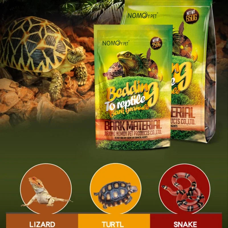 250g/650g Reptil Echse Schildkröte Schlange Zubehör Bettungsmaterial Kiefernrinden-Granulate | Brehn