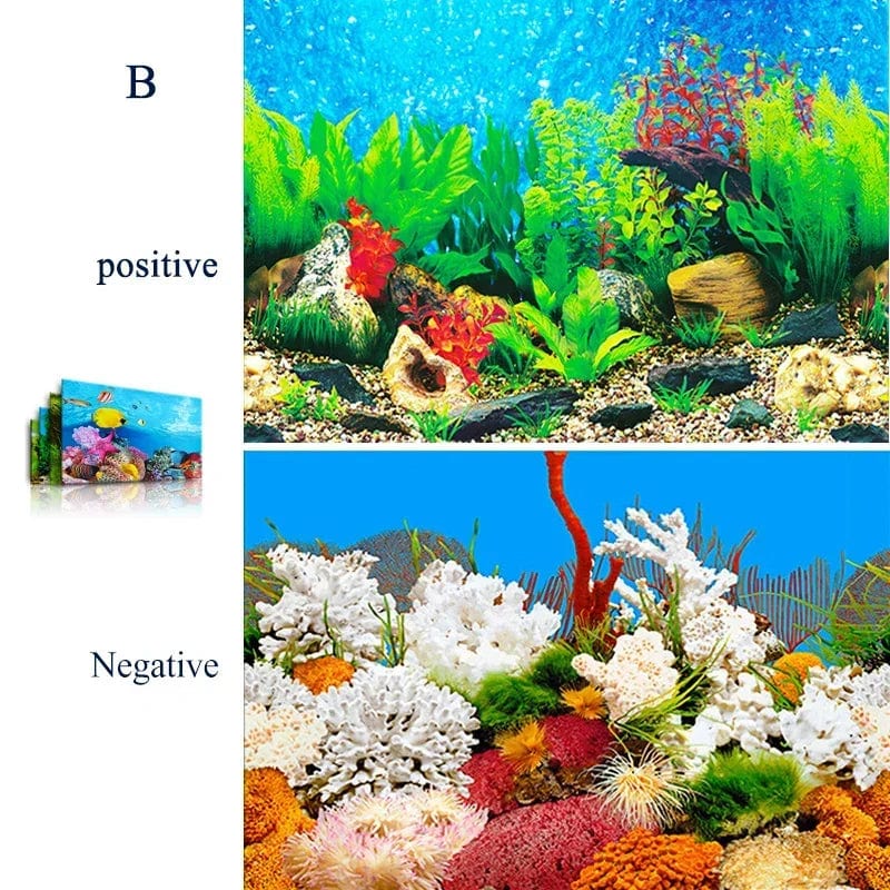 3D-Marine-Hintergrund für Aquarien-Dekoration Aufkleber & Poster Waren Dekoration Fischbehälter und Aquarien Zubehör Aquascape | Brehn