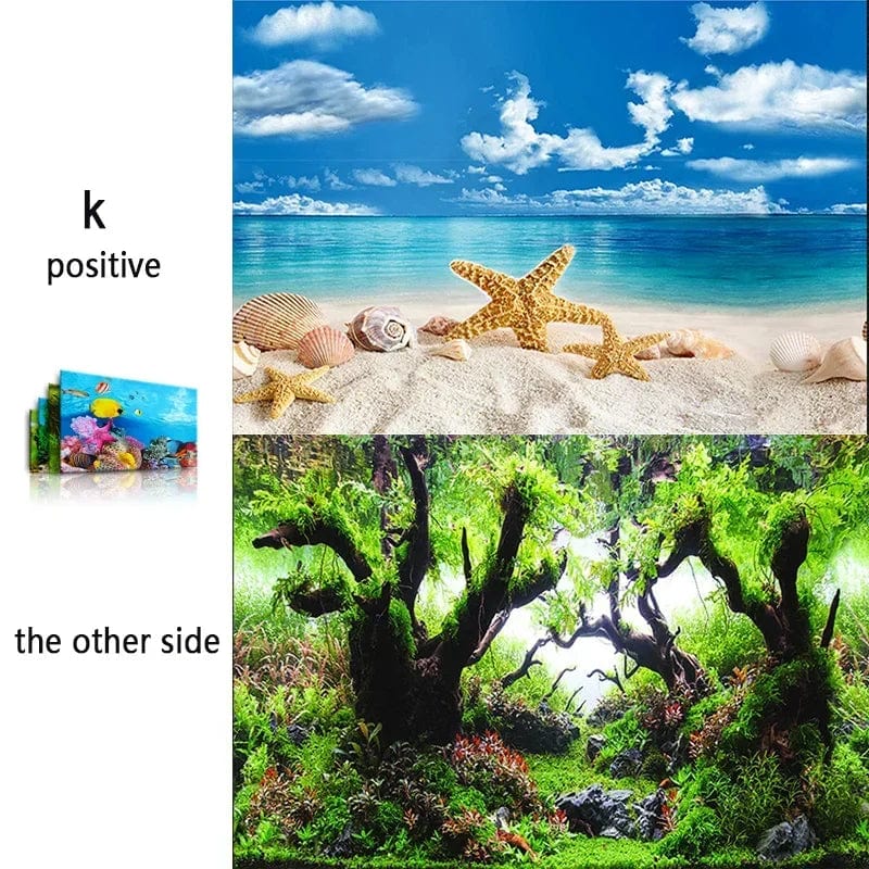 3D-Marine-Hintergrund für Aquarien-Dekoration Aufkleber & Poster Waren Dekoration Fischbehälter und Aquarien Zubehör Aquascape | Brehn