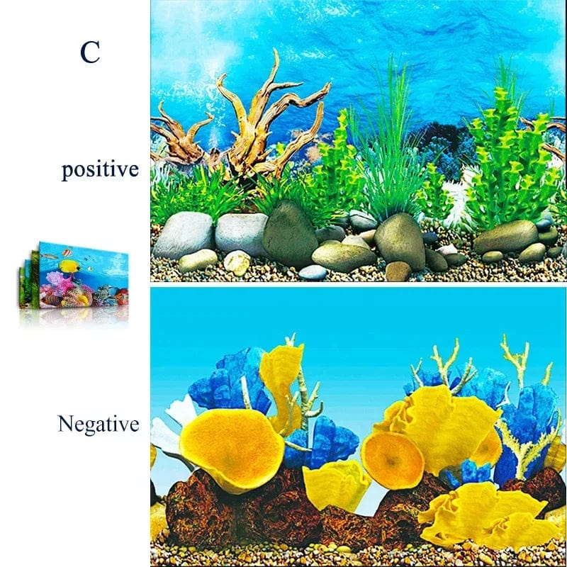 3D-Marine-Hintergrund für Aquarien-Dekoration Aufkleber & Poster Waren Dekoration Fischbehälter und Aquarien Zubehör Aquascape | Brehn