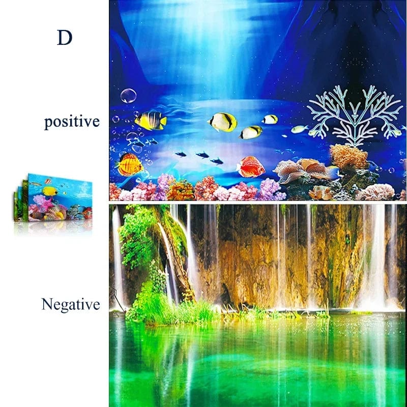 3D-Marine-Hintergrund für Aquarien-Dekoration Aufkleber & Poster Waren Dekoration Fischbehälter und Aquarien Zubehör Aquascape | Brehn