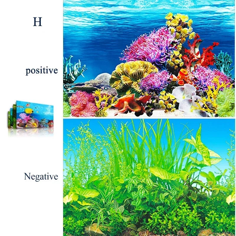 3D-Marine-Hintergrund für Aquarien-Dekoration Aufkleber & Poster Waren Dekoration Fischbehälter und Aquarien Zubehör Aquascape | Brehn