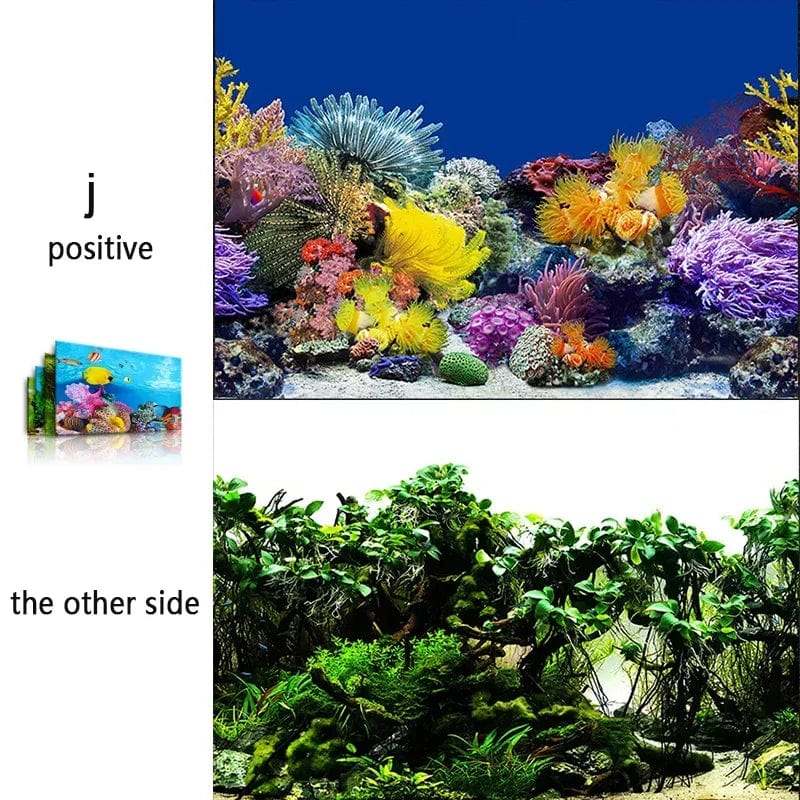 3D-Marine-Hintergrund für Aquarien-Dekoration Aufkleber & Poster Waren Dekoration Fischbehälter und Aquarien Zubehör Aquascape | Brehn