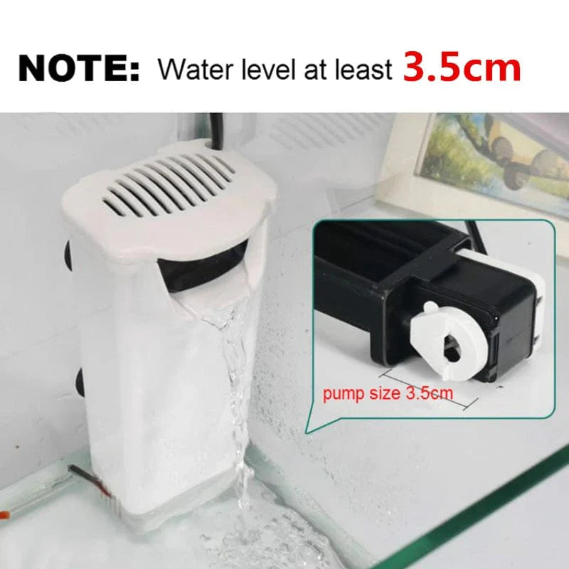 3W 200L/H Wasserfall Aquarienfilterpumpe Schildkröte Fischtank Niedrigwasserstandfilter Sauerstoffpumpe Fisch Schildkröte Reptilienversorgung 220-240V | Brehn