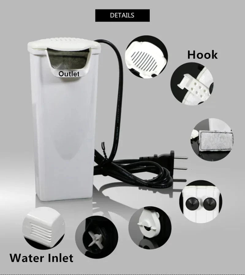 3W 200L/H Wasserfall Aquarienfilterpumpe Schildkröte Fischtank Niedrigwasserstandfilter Sauerstoffpumpe Fisch Schildkröte Reptilienversorgung 220-240V | Brehn