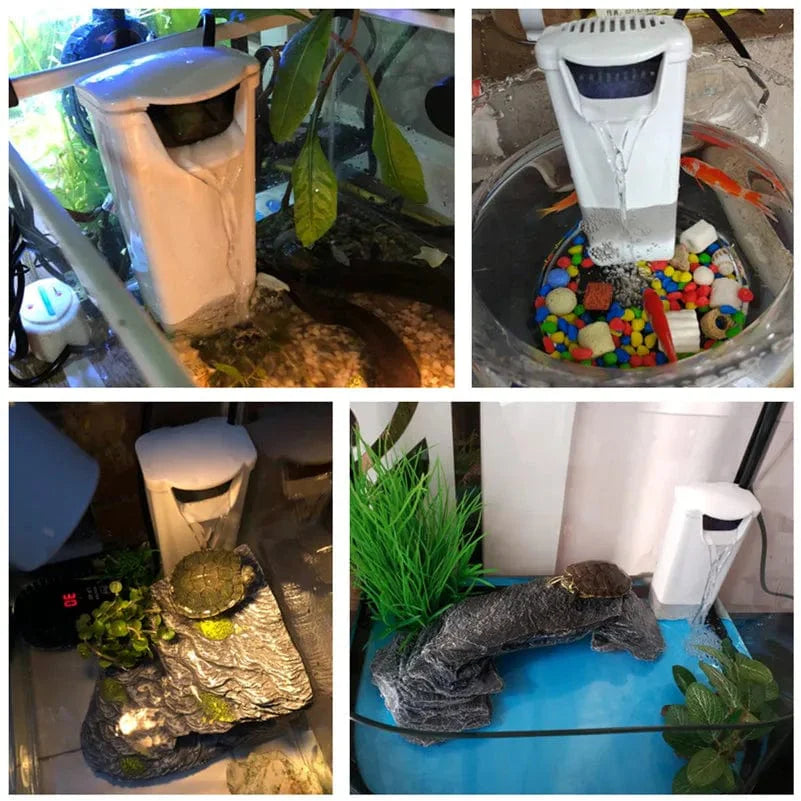 3W 200L/H Wasserfall Aquarienfilterpumpe Schildkröte Fischtank Niedrigwasserstandfilter Sauerstoffpumpe Fisch Schildkröte Reptilienversorgung 220-240V | Brehn