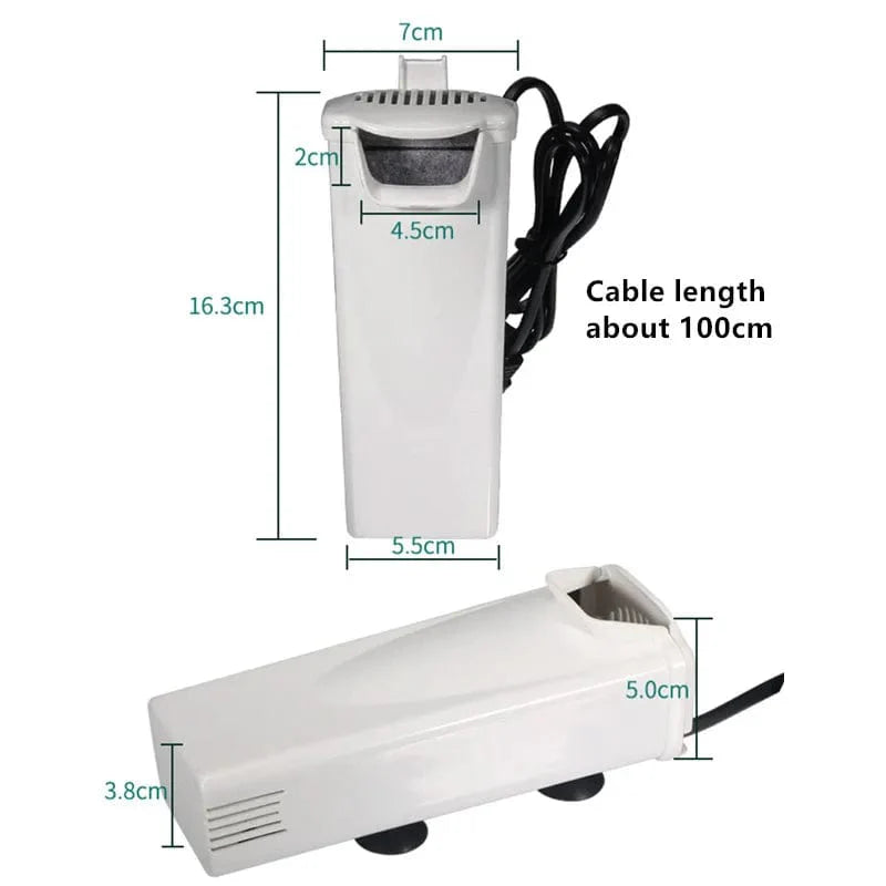 3W 200L/H Wasserfall Aquarienfilterpumpe Schildkröte Fischtank Niedrigwasserstandfilter Sauerstoffpumpe Fisch Schildkröte Reptilienversorgung 220-240V | Brehn